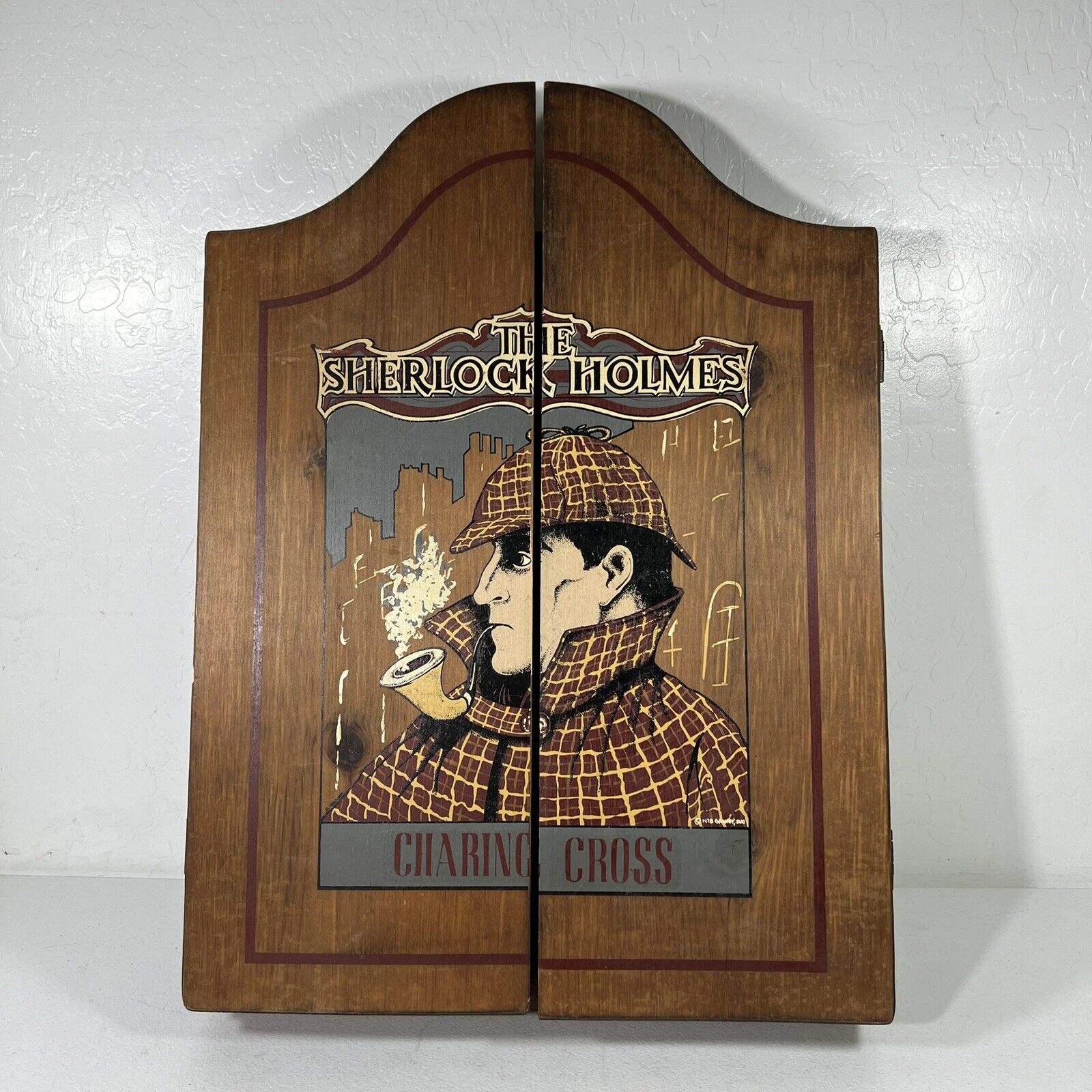 Vintage Sherlock Holmes Charing Cross Pipe Cabinet