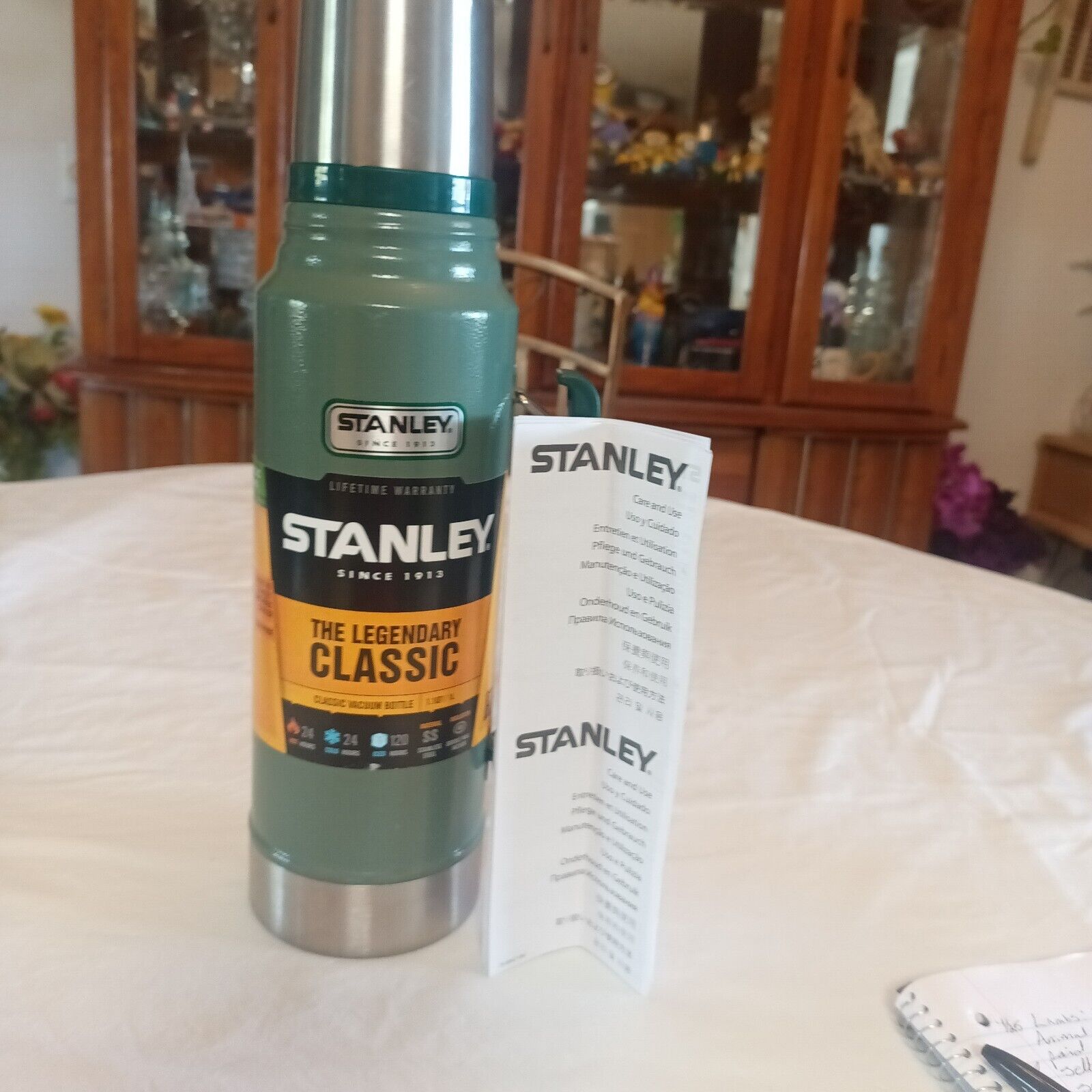 Stanley 1.1 Qt - 1L Classic Legendary Vacuum Thermos NEW Stainless Steel Green
