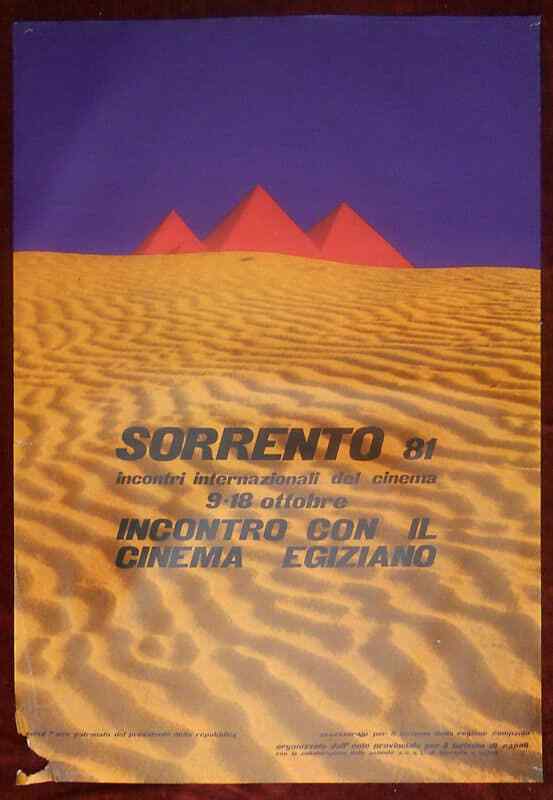 Original Poster Italy Sorrento Egyptian Movie Fest 1981 Vintage