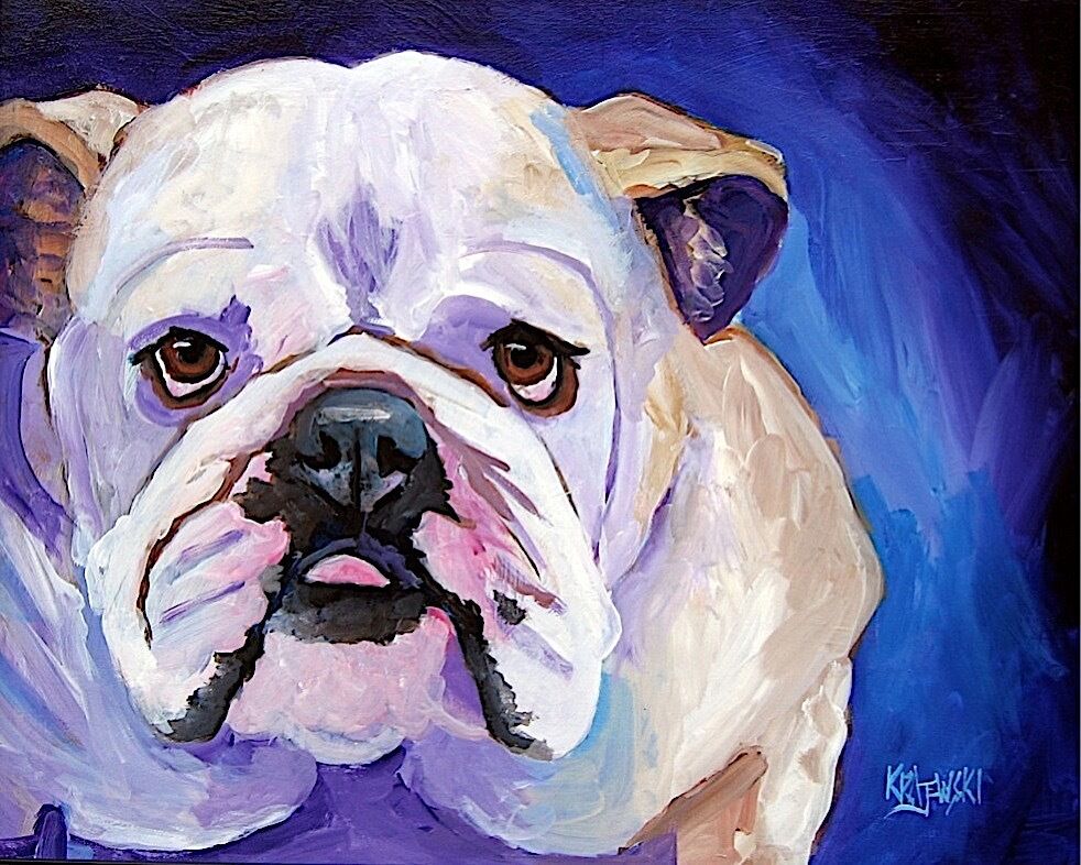 English Bulldog Gifts | Art Print from Painting, Poster, Picture, Memorial 11x14