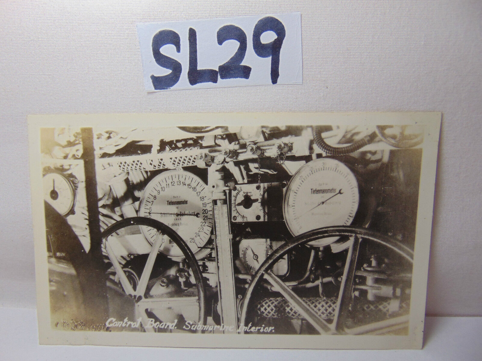 VINTAGE 1920\'S US NAVY PICTURE POSTCARD CONTROL BOARD SUBMARINE INTERIOR SUB C39