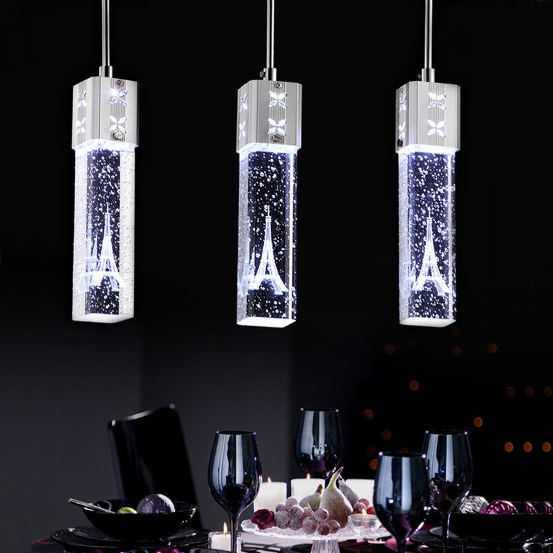 3 Lights NEW modern LED Bubble Crystal Ceiling Light restaurant Bar Pendant Lamp