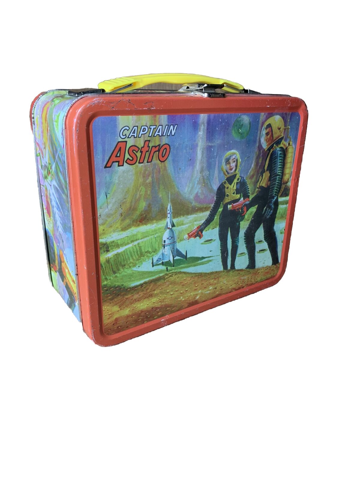 Captain Astro Vintage G Whiz Van Nuys CA Reproduction Lunch Box Space Rocket
