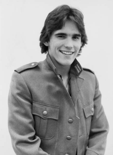 Matt Dillon wearing a military-style jacket USA 1983 Old Photo