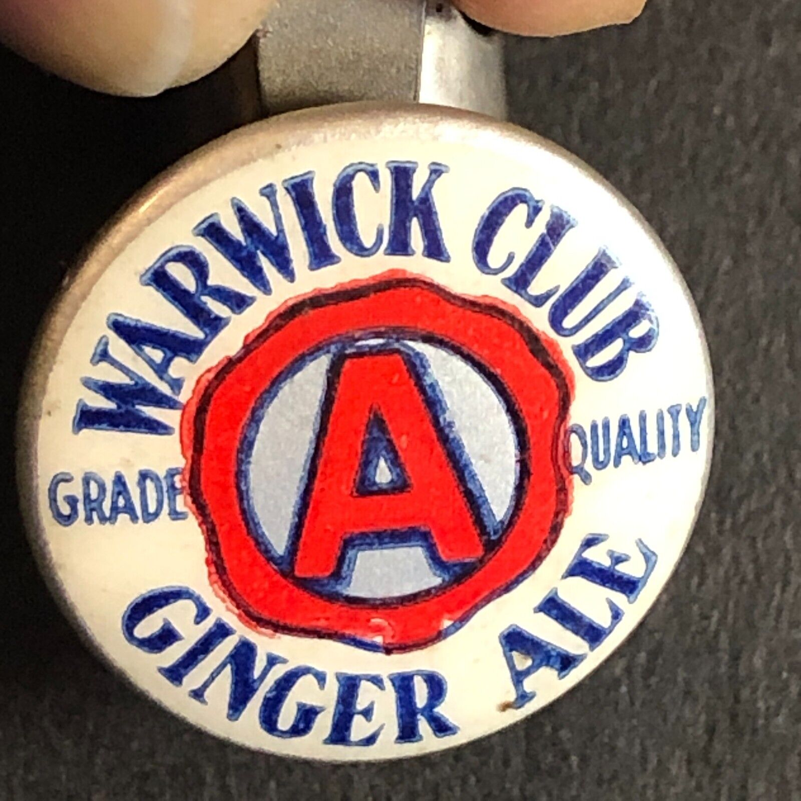 Warwick Club Ginger Ale R.I. Pencil Topper Advertising 16mm c1930's-40's Scarce
