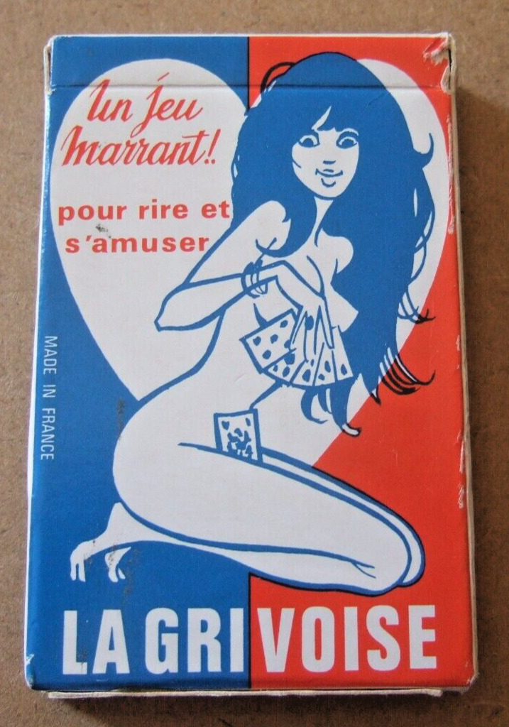 LA GRIVOISE LAUGH AND HAVE FUN IN SOCIETY PLAYING CARDS  16 BLUE  & 16 RED CARDS