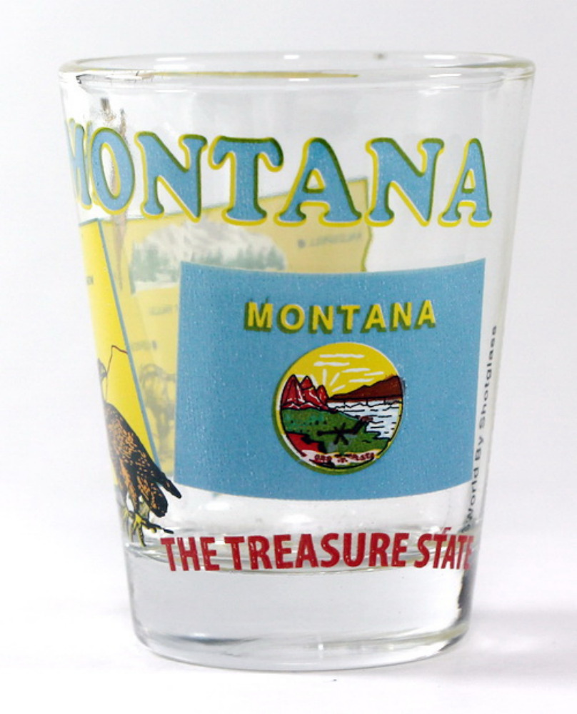 MONTANA THE TREASURE STATE ALL-AMERICAN COLLECTION SHOT GLASS SHOTGLASS