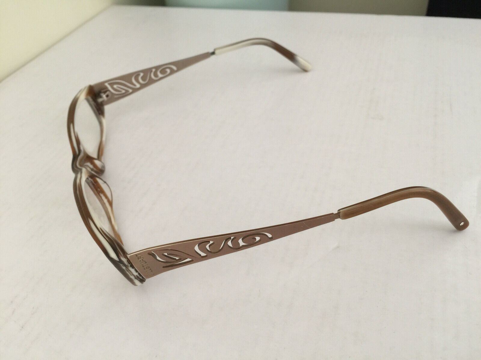 Jill Stuart Eyeglasses Frame Brown/Rose Gold Tone Size 54[]16 135