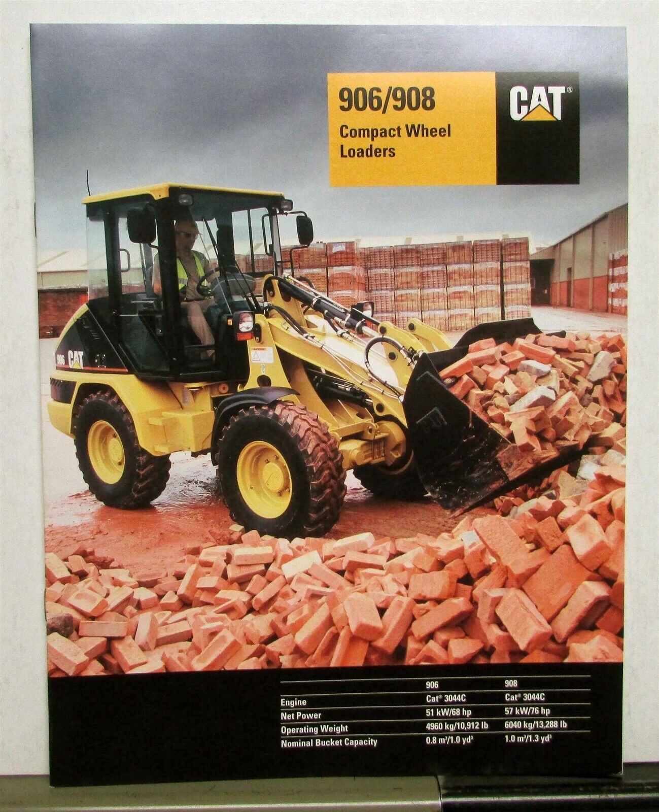 2005 Caterpillar 906 908 Compact Wheel Loader Specs Construction Sale Brochure