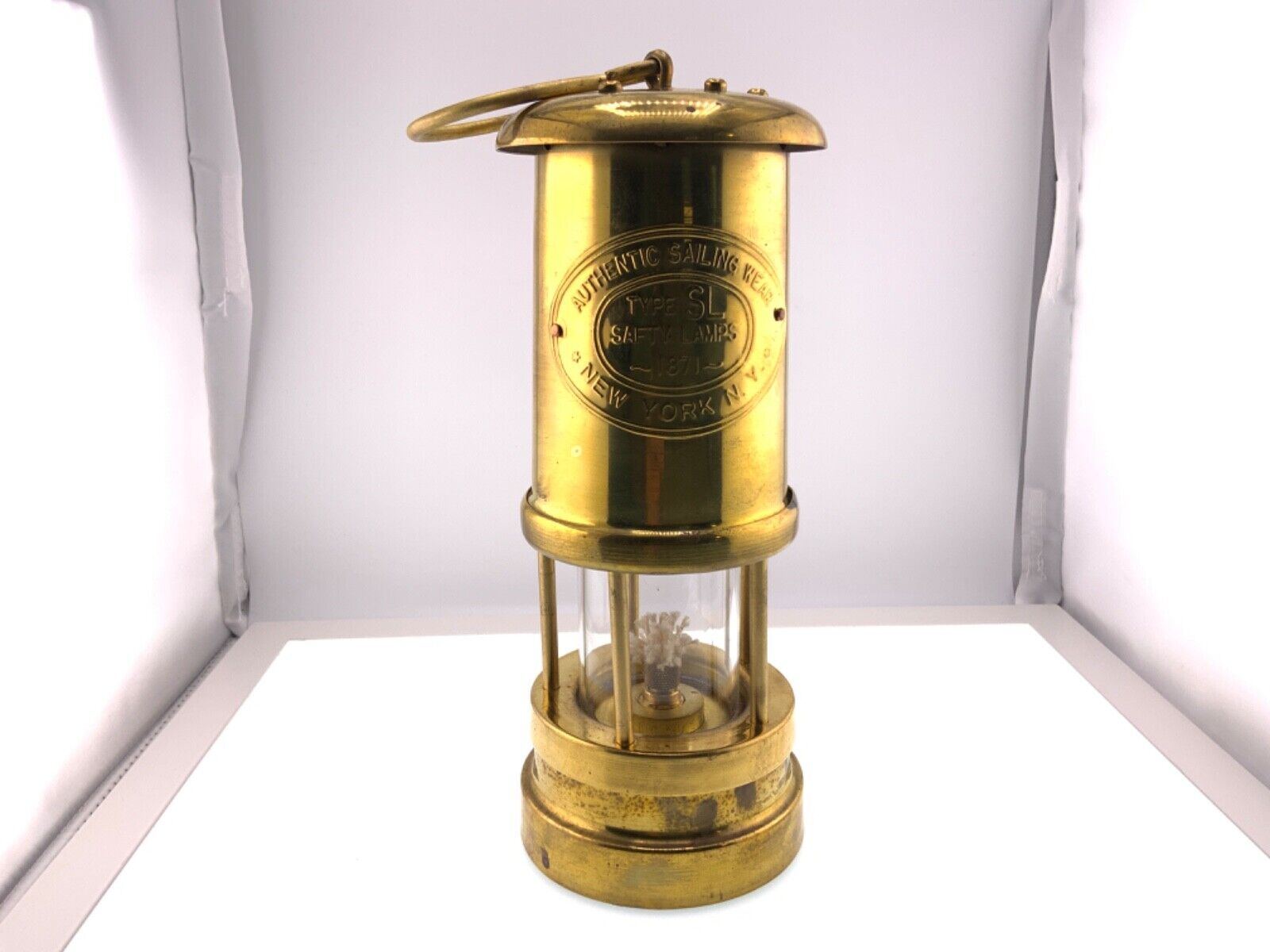 VTG  Brass Type SL Safety Lamp 1871 New York N.Y. Anheuser Busch Budweiser Award