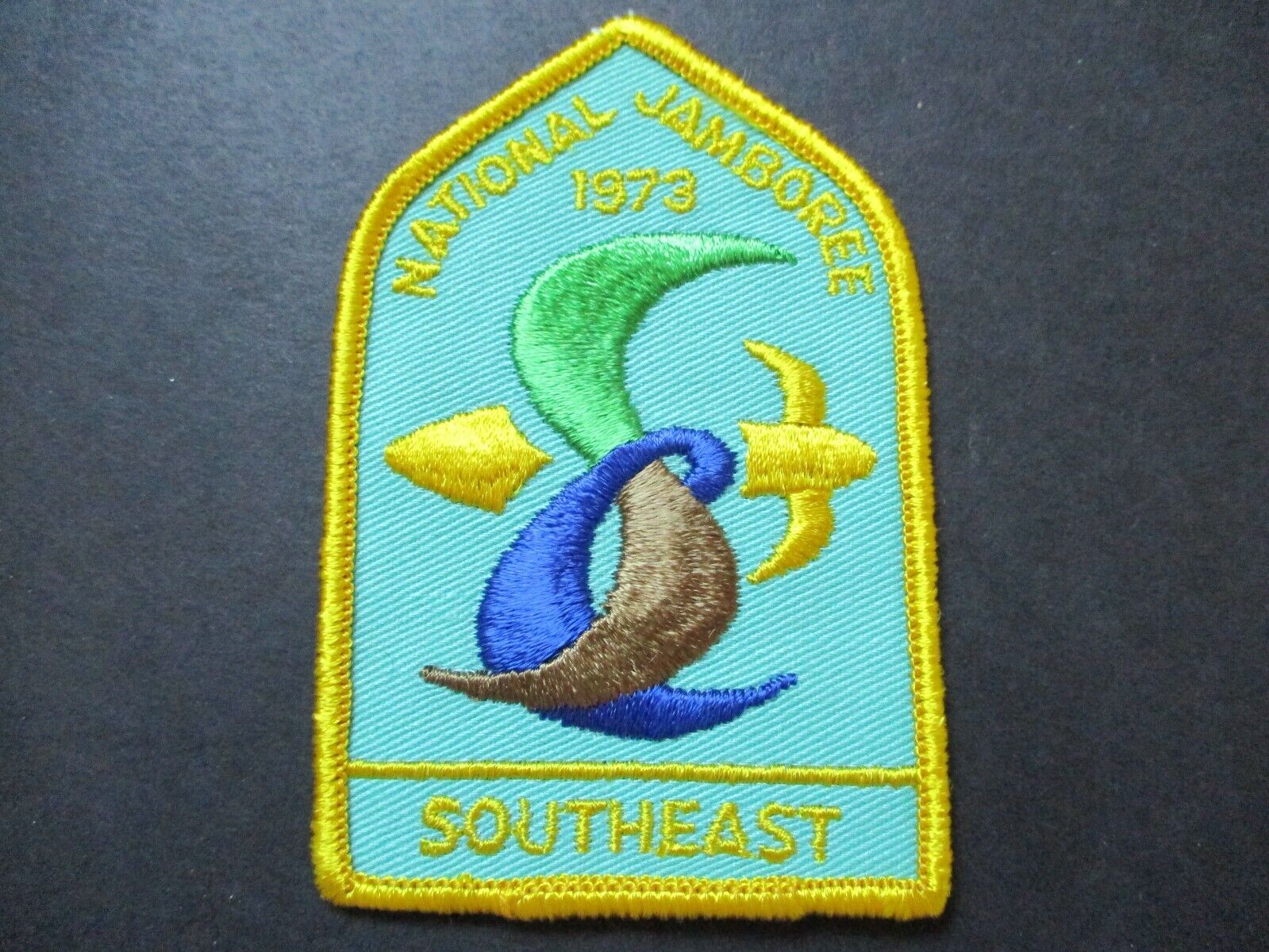 1973 National Jamboree Southeast yellow border boy scout patch
