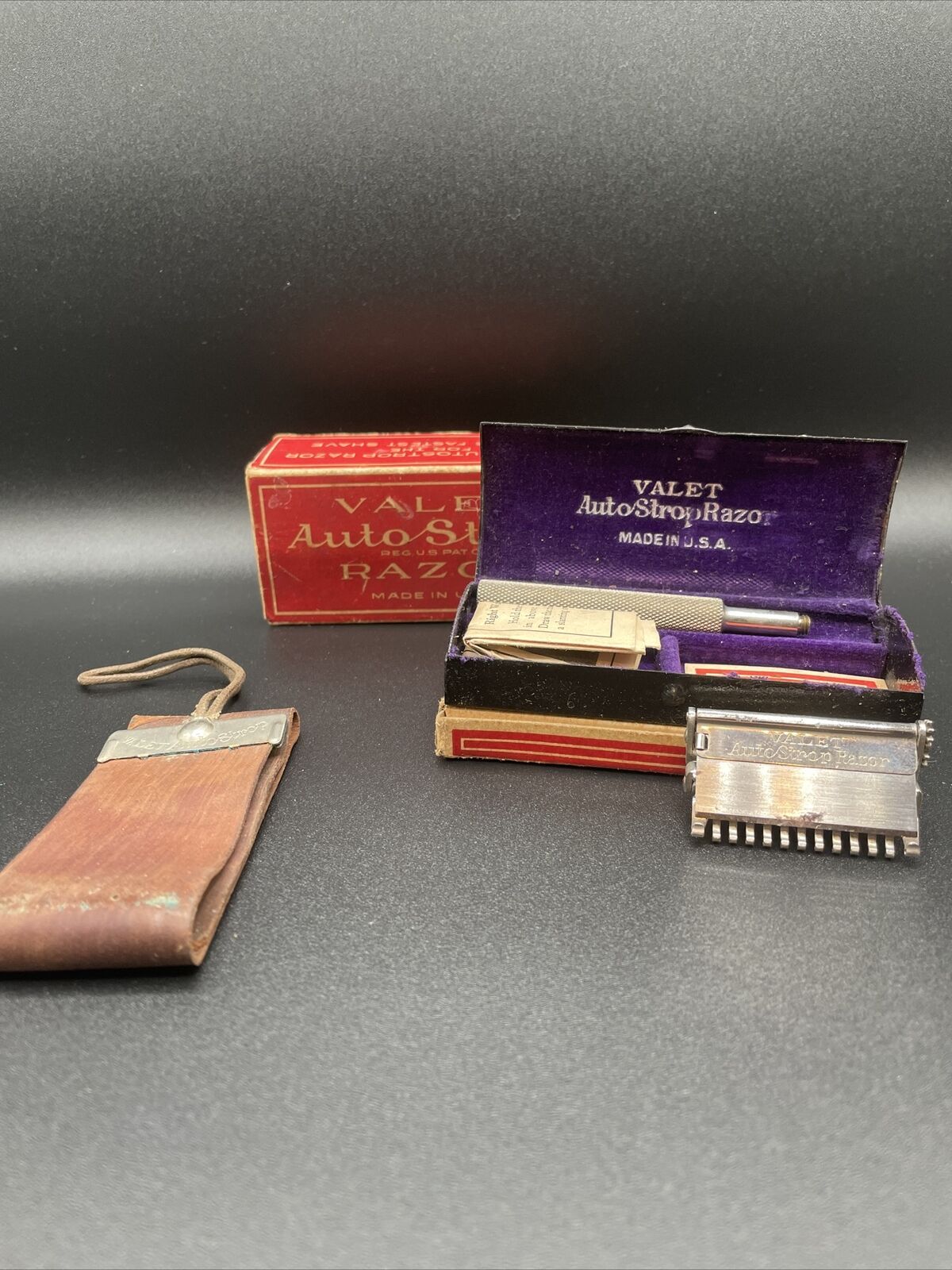 Vintage Valet Auto-Strop Razor with Original Box & Directions For Use: From 1912