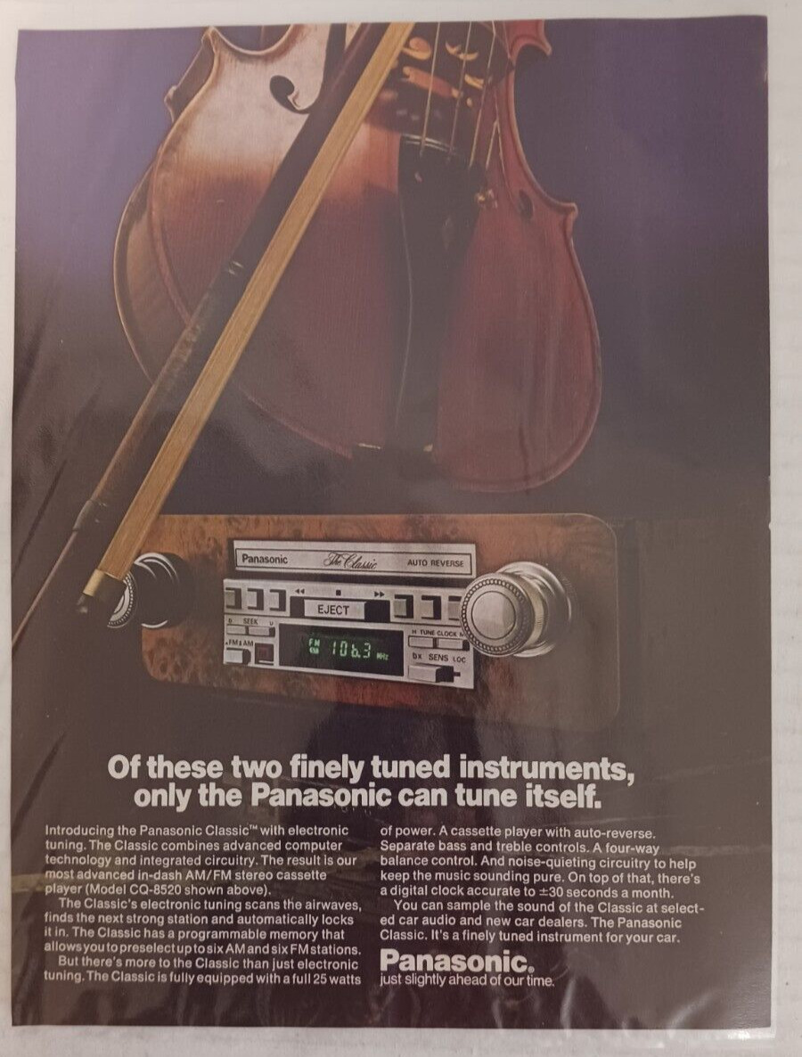 Vintage 1978 Panasonic Radio/Rollei Double Sided Color Print Advertisement