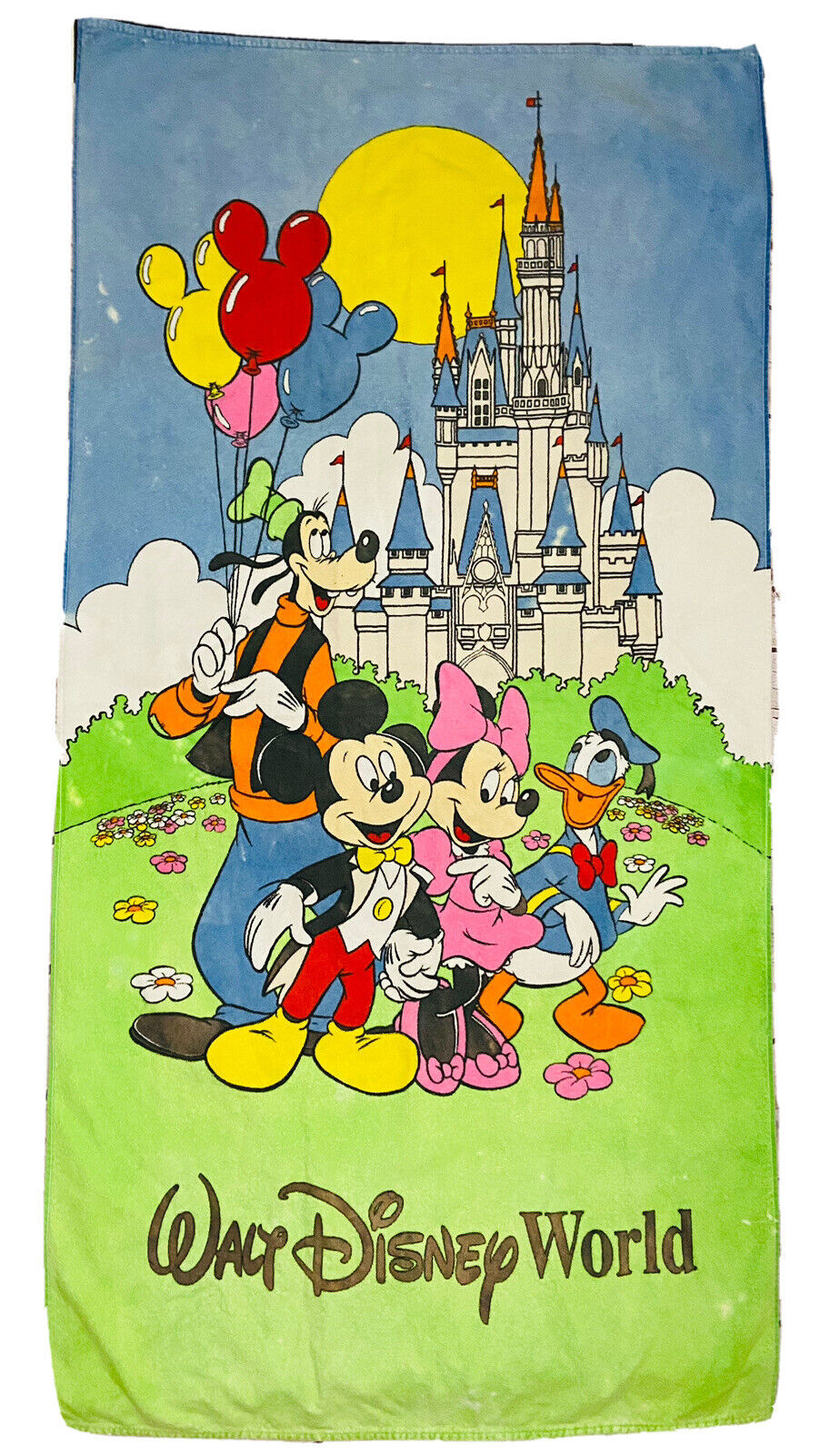 *VINTAGE* Walt Disney World Exclusive Mickey & Friends Beach Towel; BRAZIL