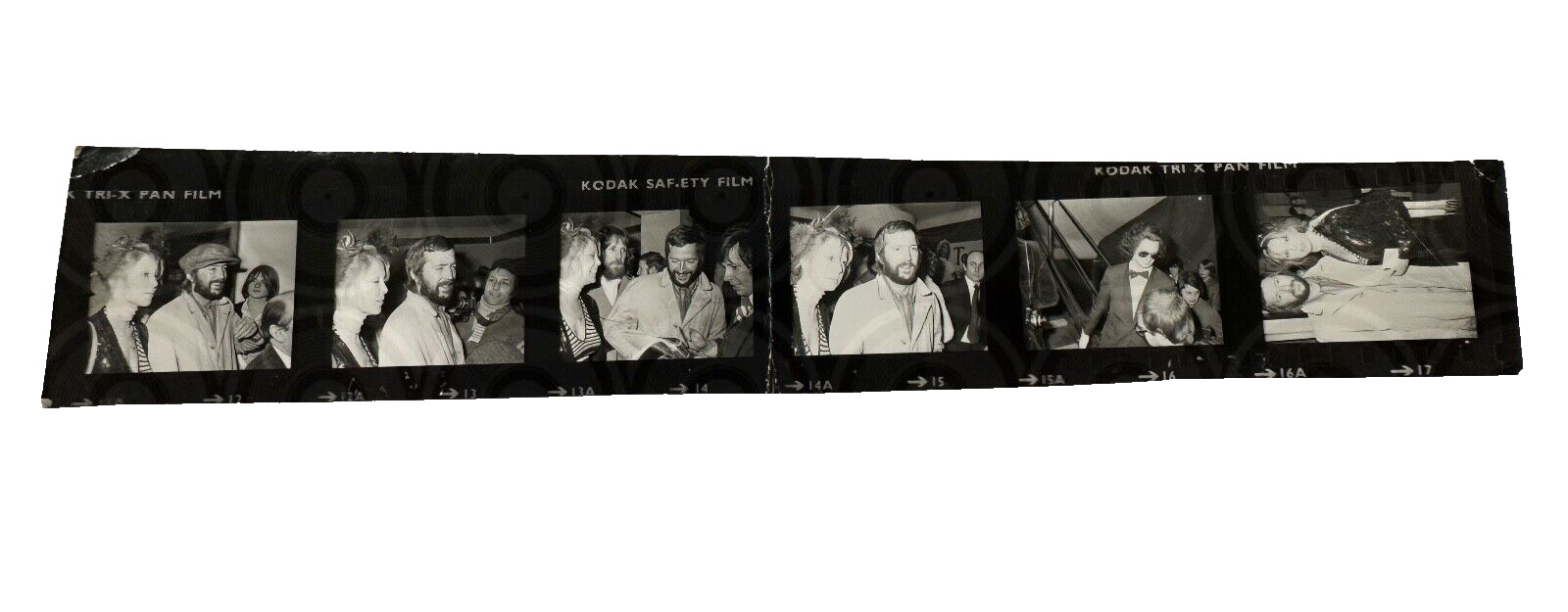 Beatles Photo Cut Contact Sheet Vintage Original - Eric Clapton Pattie Boyd