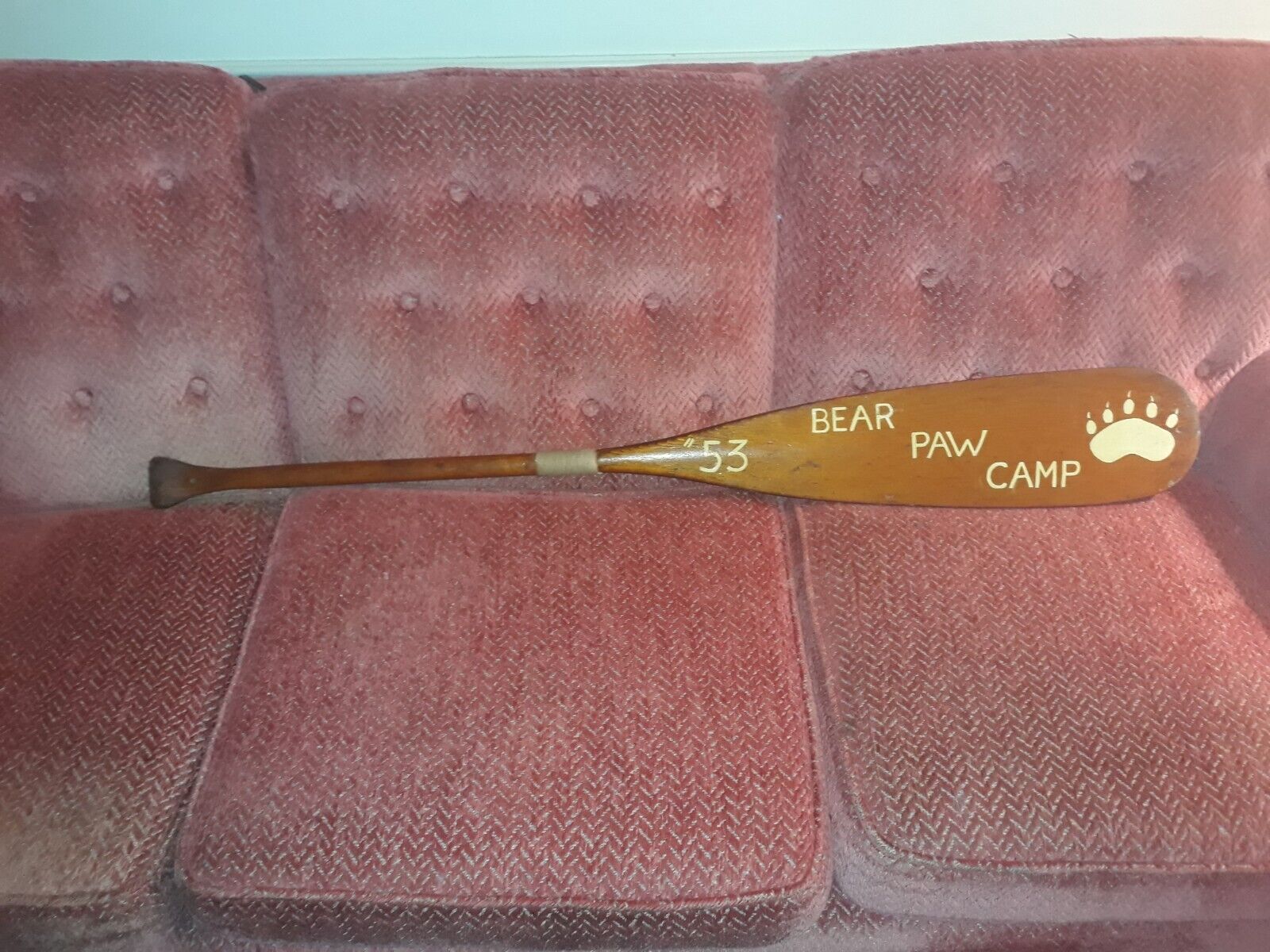 VINTAGE BOY SCOUTS OAR FROM 1953 BEAR CLAW CAMP WITH STAFF AUTOGRAPHS