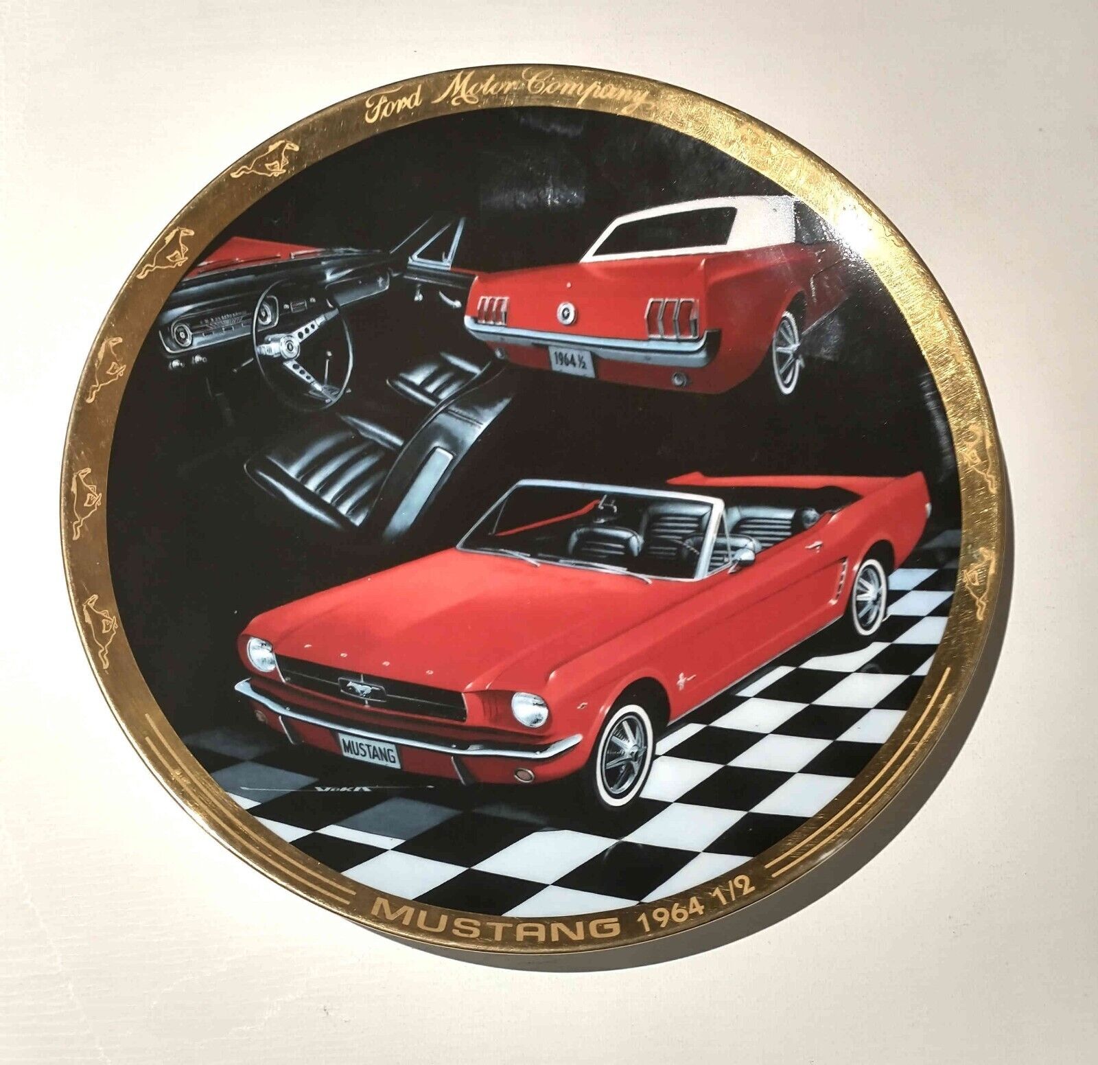 Ford Mustang 1964-1/2 Collector Plate #822 - 30th Anniversary By Stan Stokes
