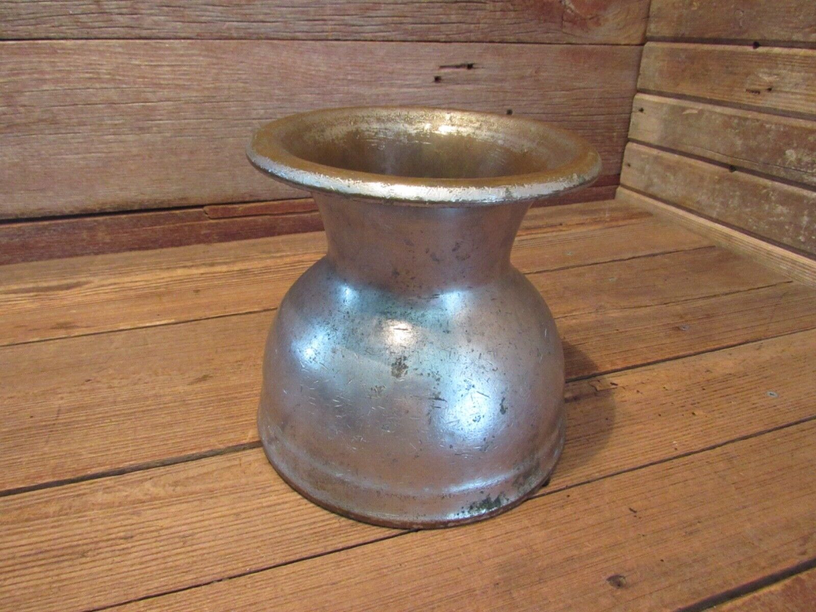 Vintage Antique 1920-30's Solid Bronze No.41 Spittoon - Decor AWESOME Patina