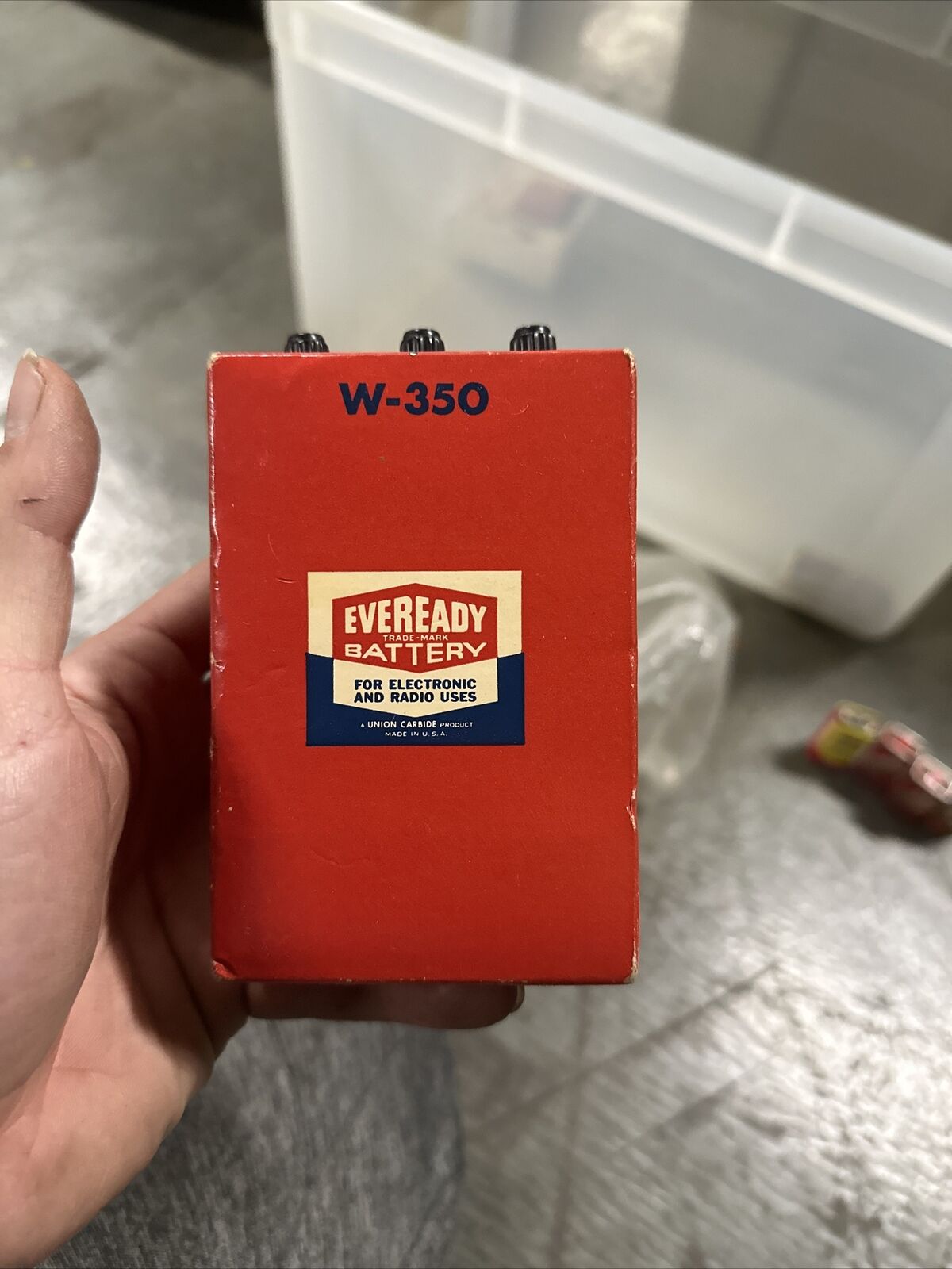 eveready w-350 Vintage Battery One Of A Kind Rare