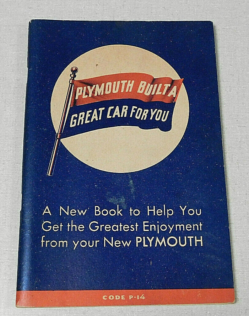 1941 Plymouth passenger cars owners information book Code P-14