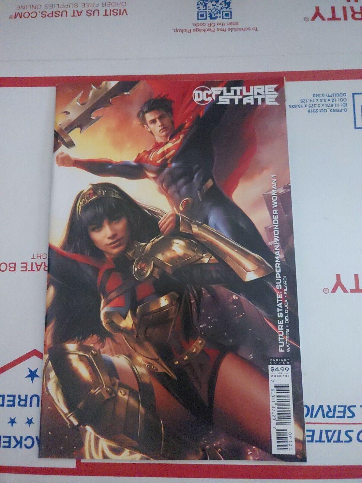 Future State Superman Wonder Woman #1 Jeremy Roberts Card Stock Var NM OR BETTER