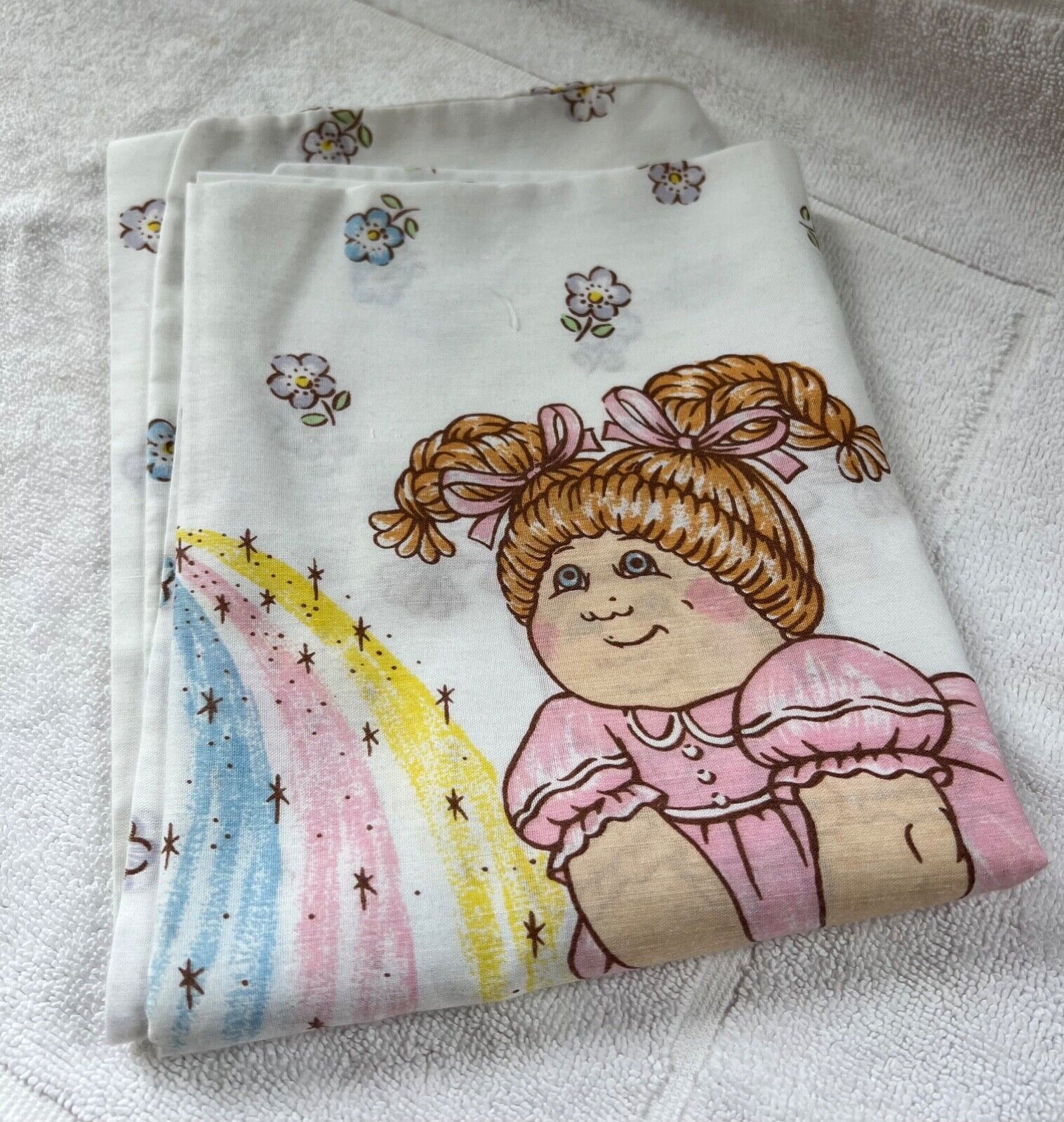 1983 Pillow Case Cabbage Patch Kids Vintage Cover Great Condition