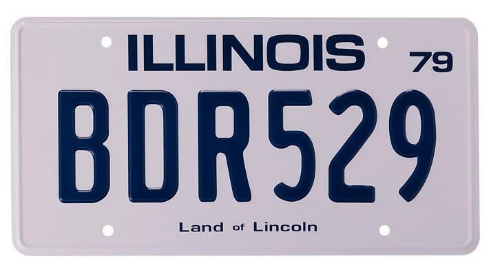 Blues mobile - BDR529 - Replica Prop Brothers License Plate Metal Stamped