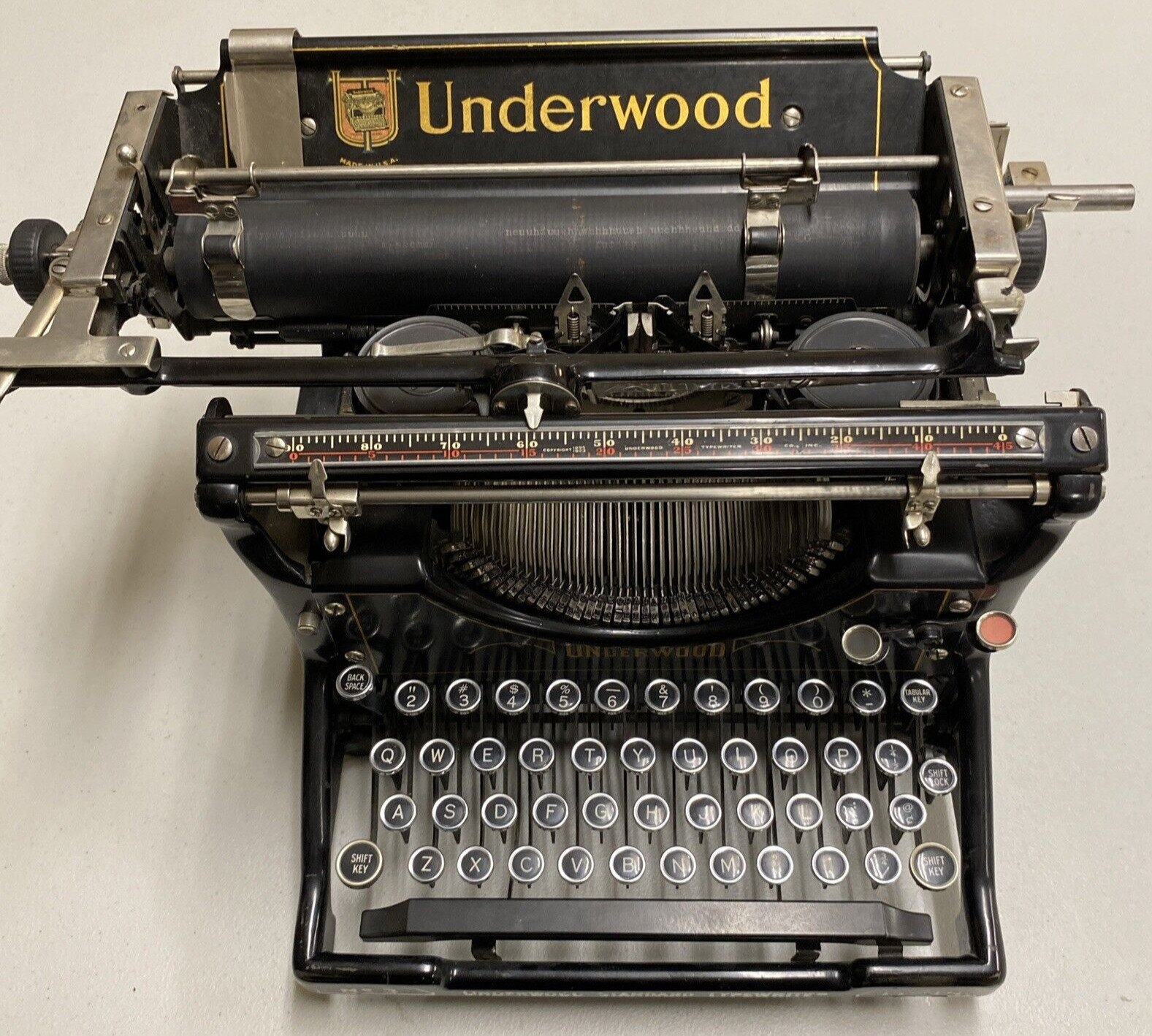 Underwood Standard Typewriter No. 3 12in. made in  USA Hartford Conn/1908/works