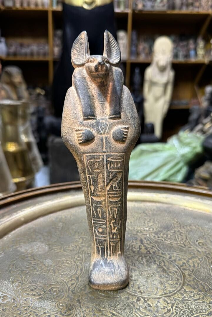 UNIQUE ANCIENT EGYPTIAN ANTIQUITIES Statue Pharaonic Of God Anubis Egyptian Rare