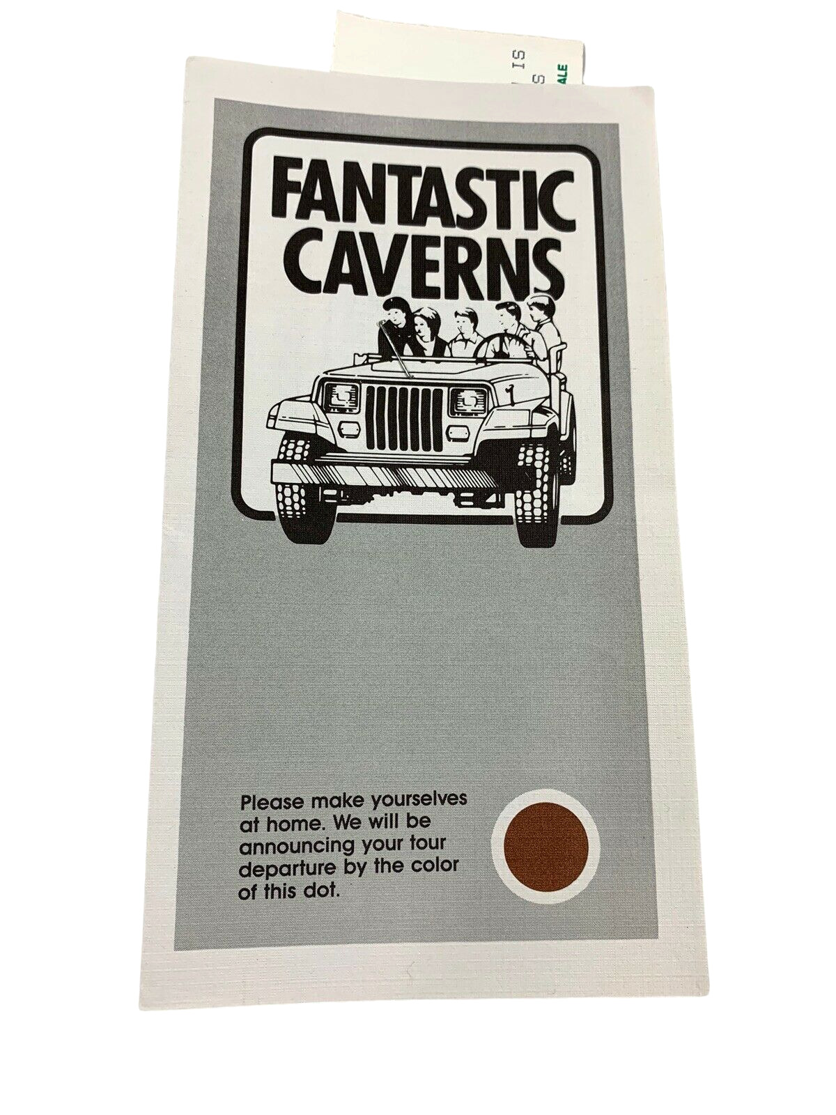 1993 Fantastic Caverns Ride Thru Springfield MO Vintage Travel Brochure & Ticket