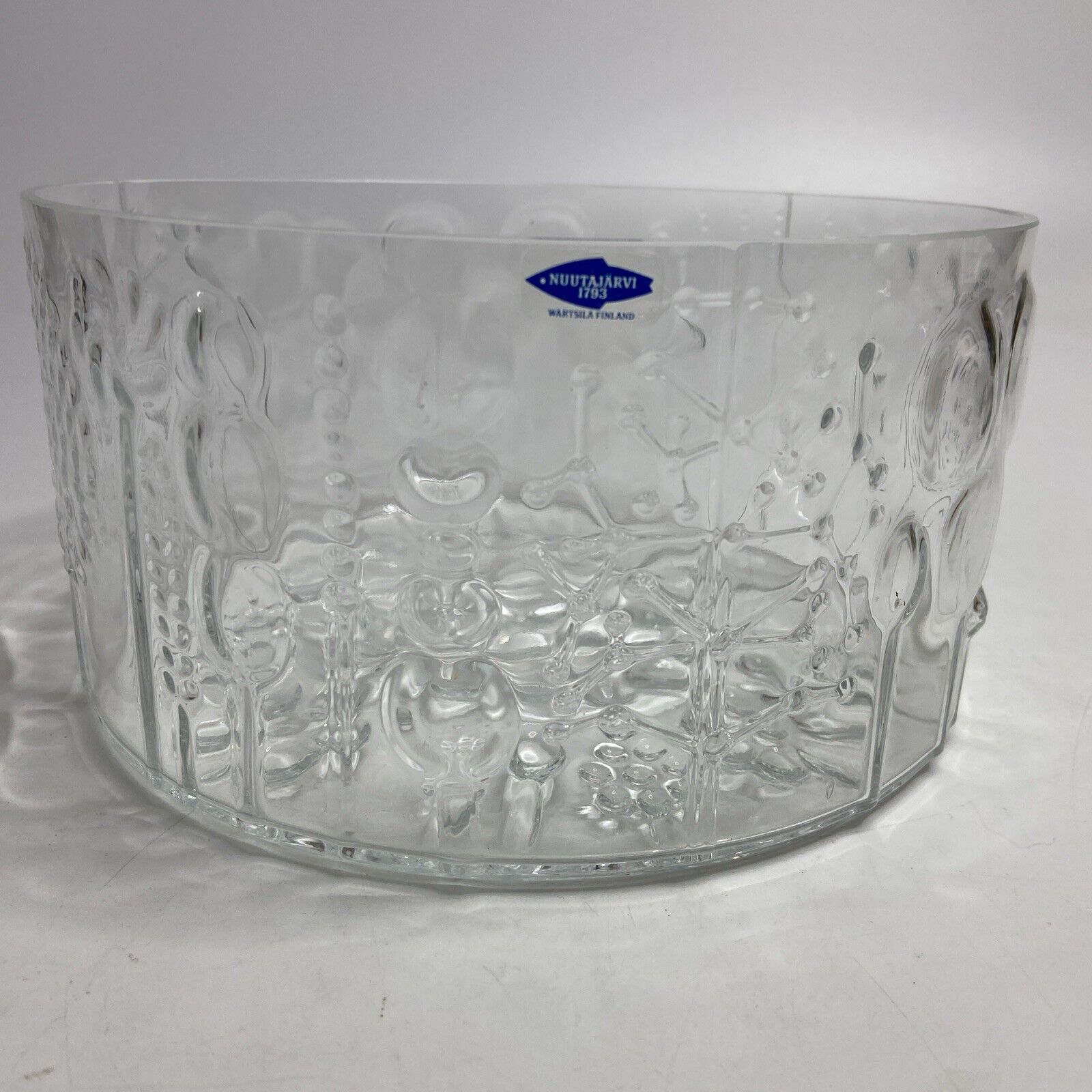 NUUTAJARVI Flora Glass Fruit Bowl by Oiva Toikka for Iittala Finland 7.5 x 4 in