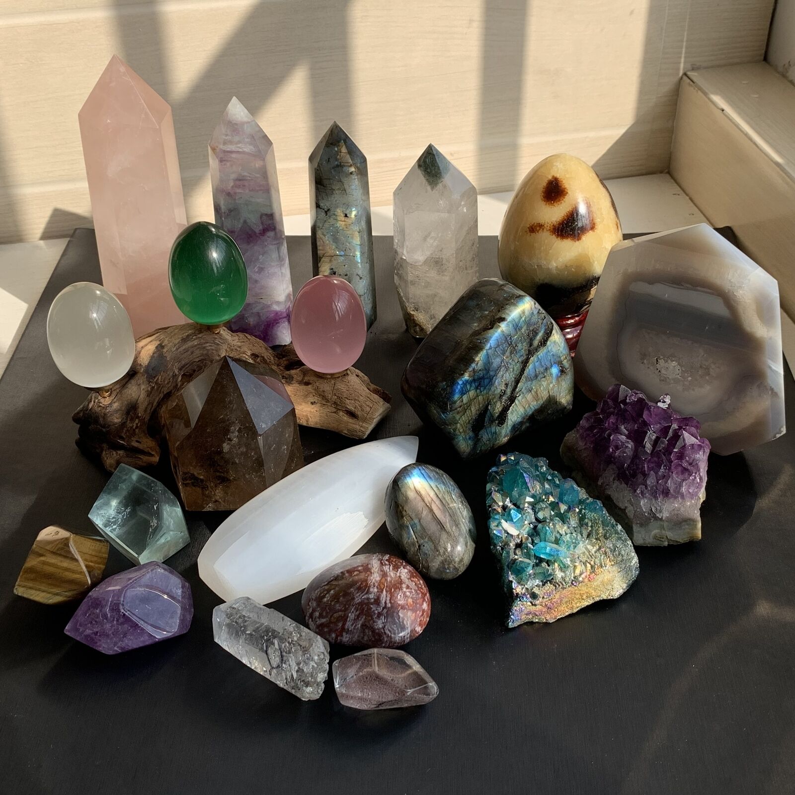 ALL 8.5LB natural quartz crystal obelisk wand point mineral specimen healing