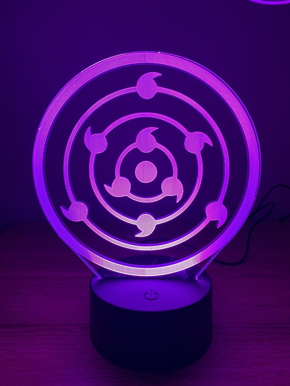 Naruto Sharingan Symbol 3D LED USB Light 7 Colors: Color Changing Night Light
