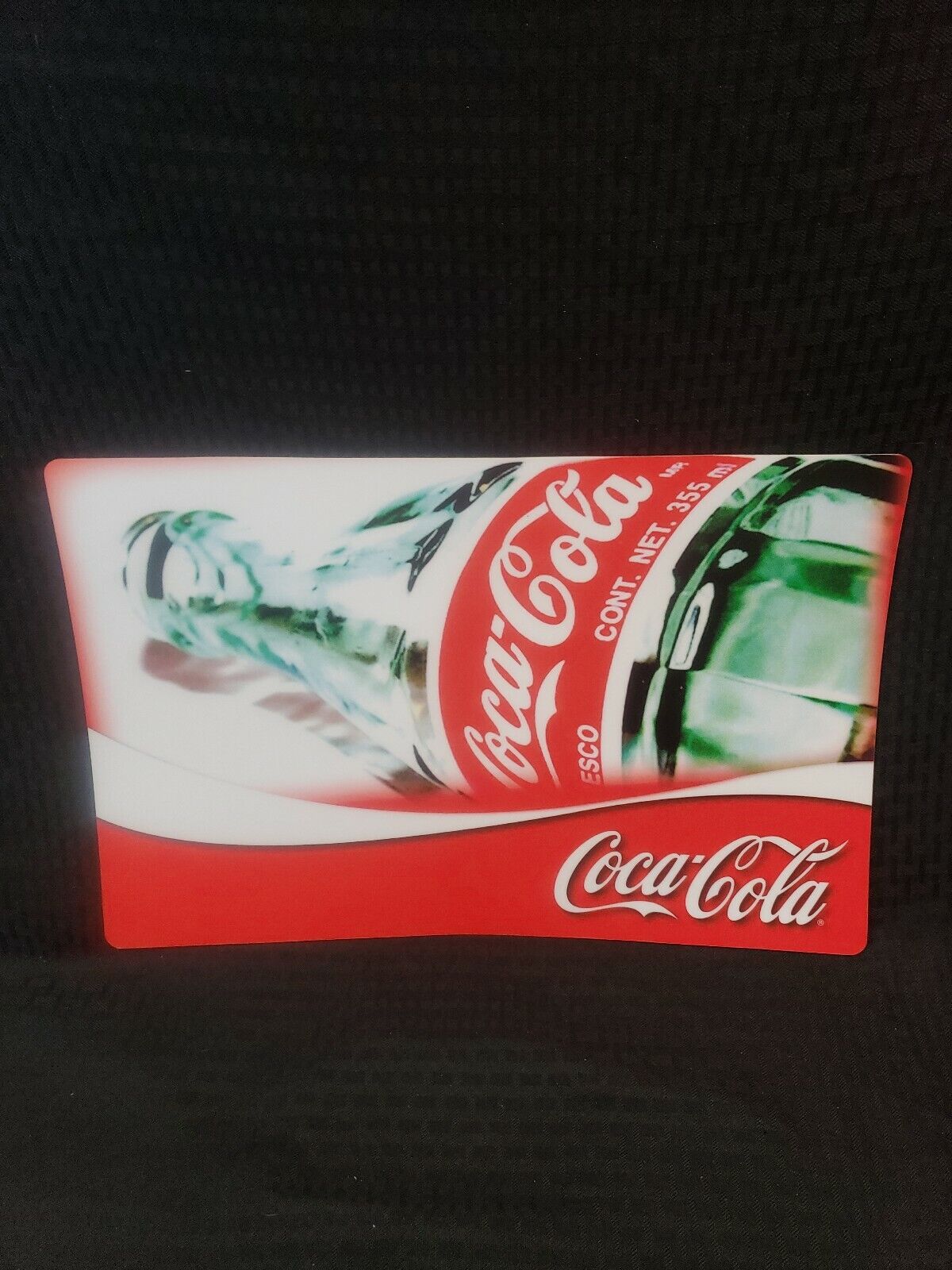 Coca Cola Rubber Countertop Mat Pad Bartop Glass Bottle Design NOS Vintage 