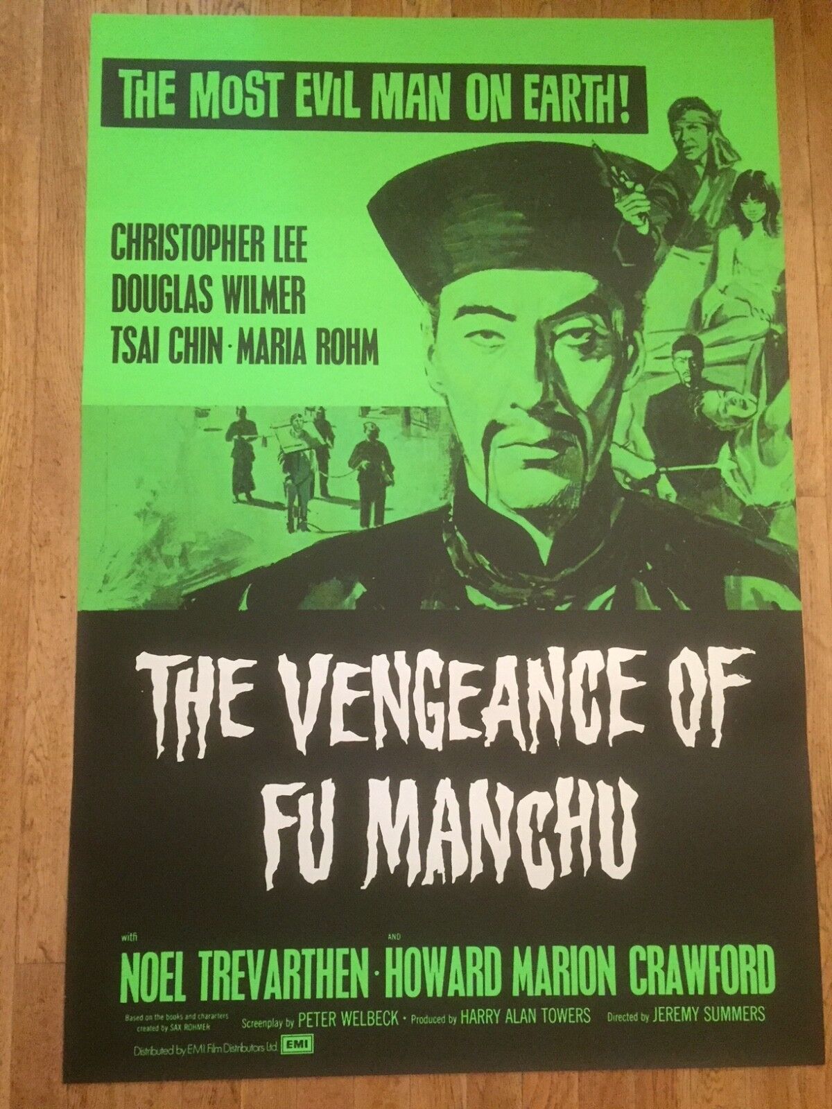 The Vengeance of Fu Manchu Original British Horror Film Poster Christopher Lee