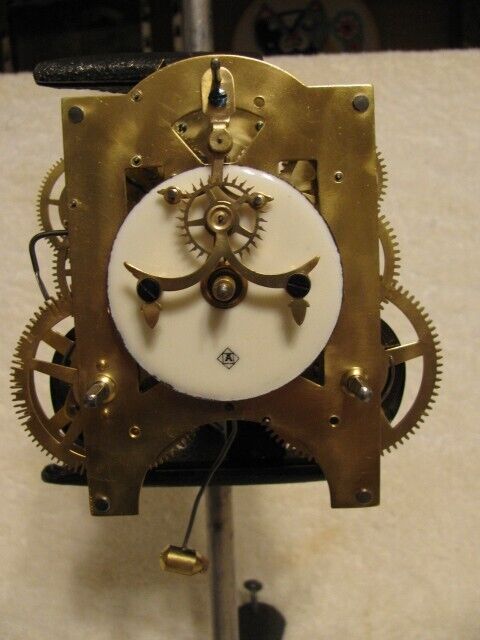 ANSONIA 4 1/2 OPEN ESCAPEMENT CLOCK MOVEMENT CLEANED SERVICED . NEW MAINSPRINGS