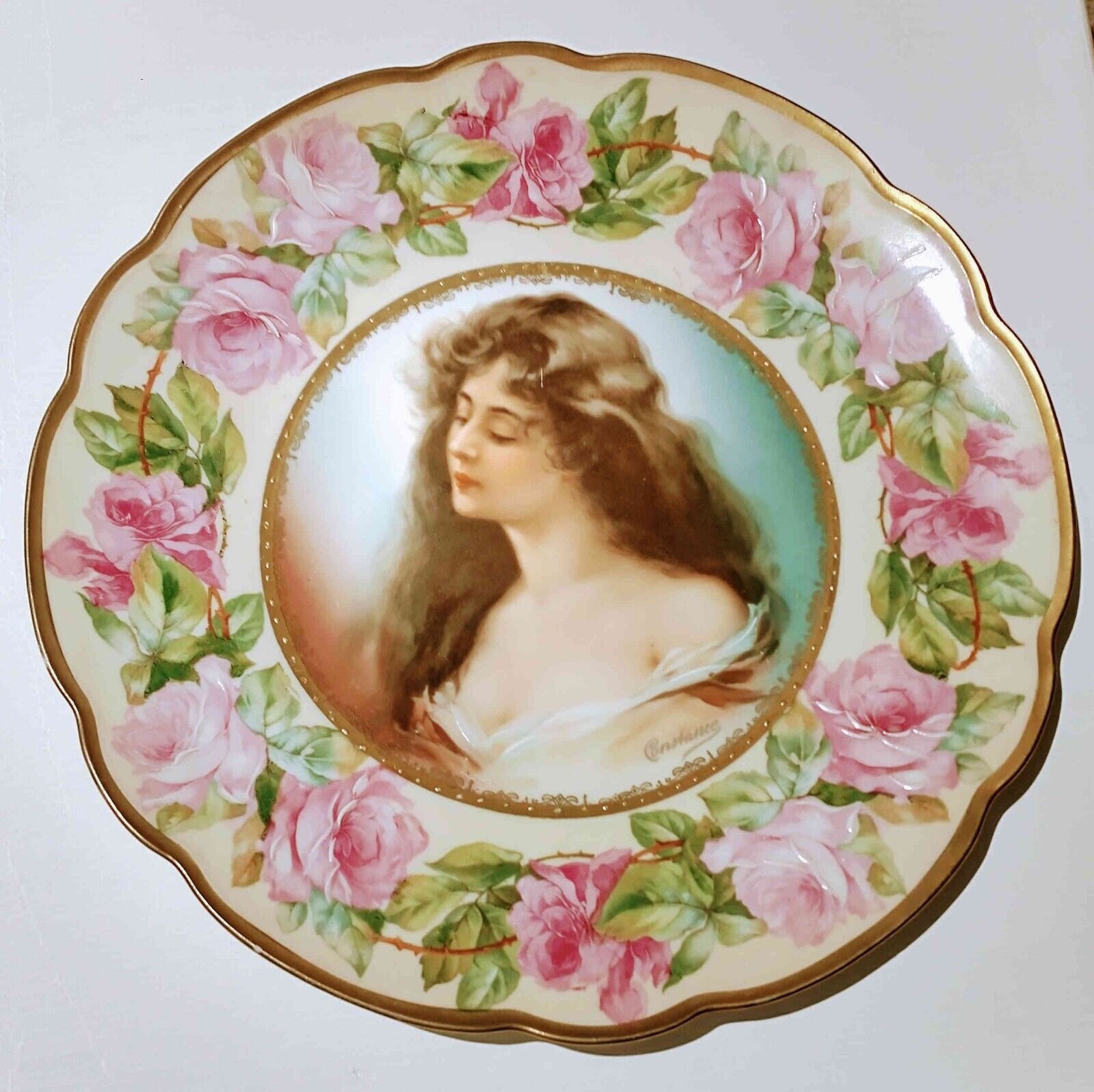 Mj Austria Antique Portrait Plate \