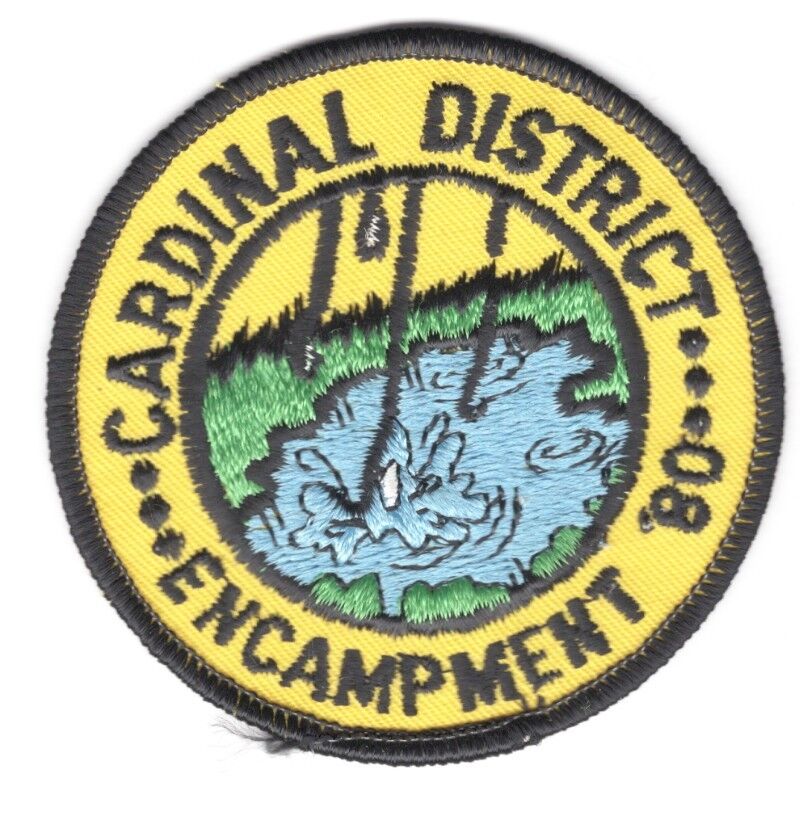 BSA Boy Scout Patch - Cardinal District Encampment '80