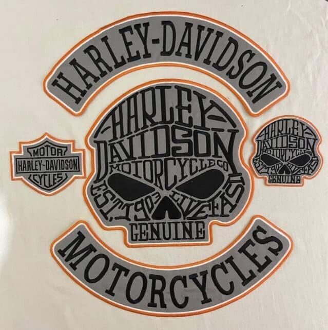 Harley Large Embroidered Biker Patches for Vest/Jacket Iron on