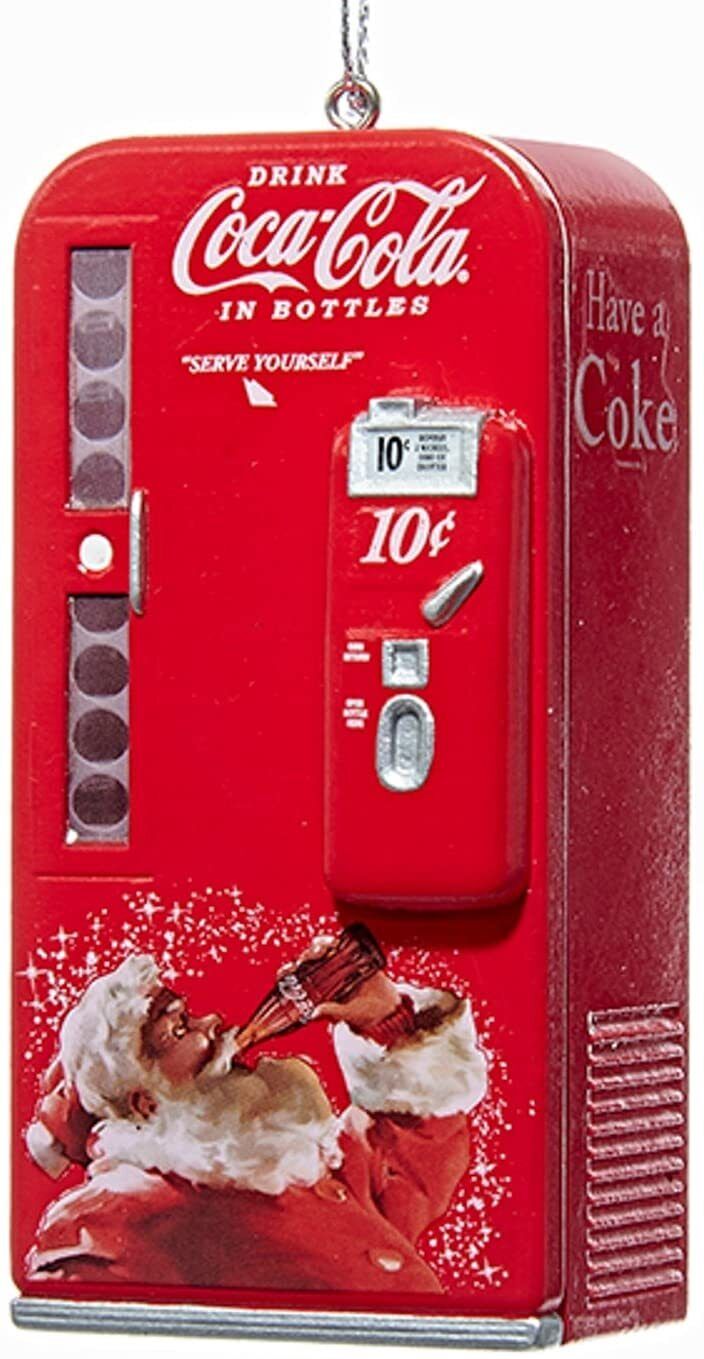 Kurt Adler Coca-Cola Vending Machine with Santa Ornament