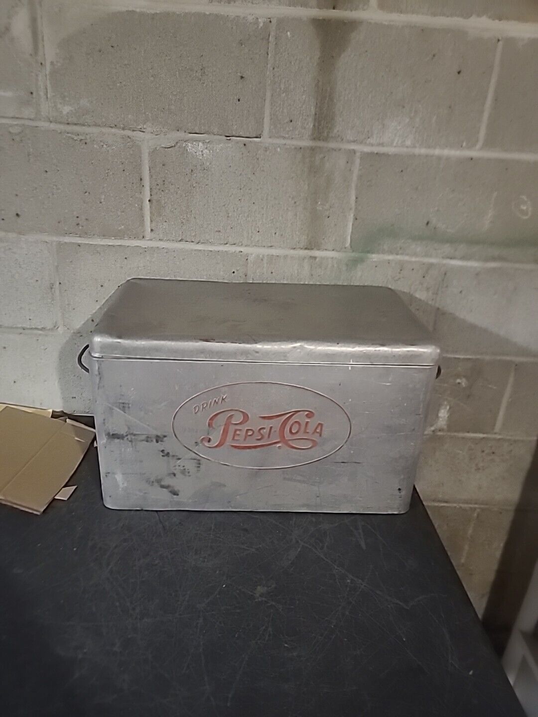 Pepsi Cola Vintage Retro 1950's Metal Aluminum Drink Cooler/Ice Chest Full Size 
