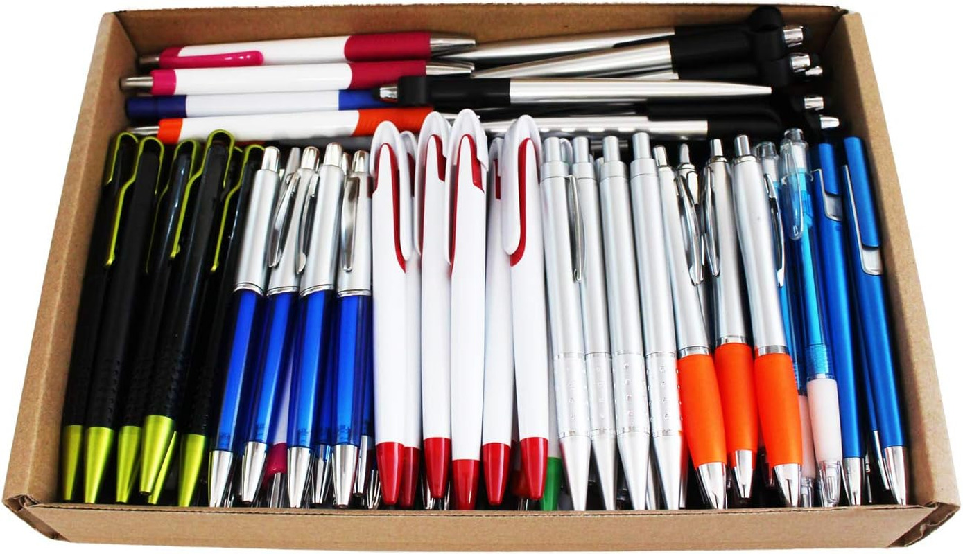 200 Pcs Wholesale Ballpoint Pens, Assorted Ballpoint Pens, Retractable, for Offi