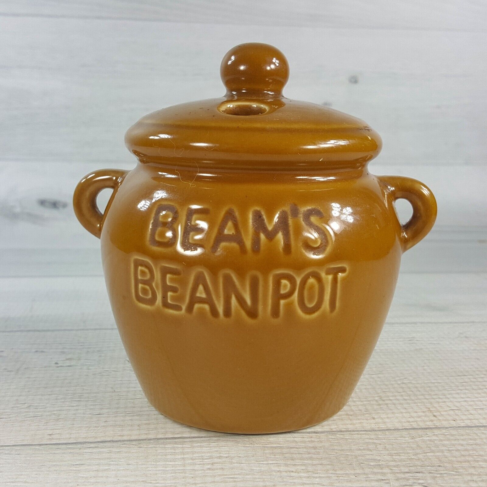 Vintage  Beam's Bean Pot Desk Pen Holder Regal China Jim Beam 16th Convention