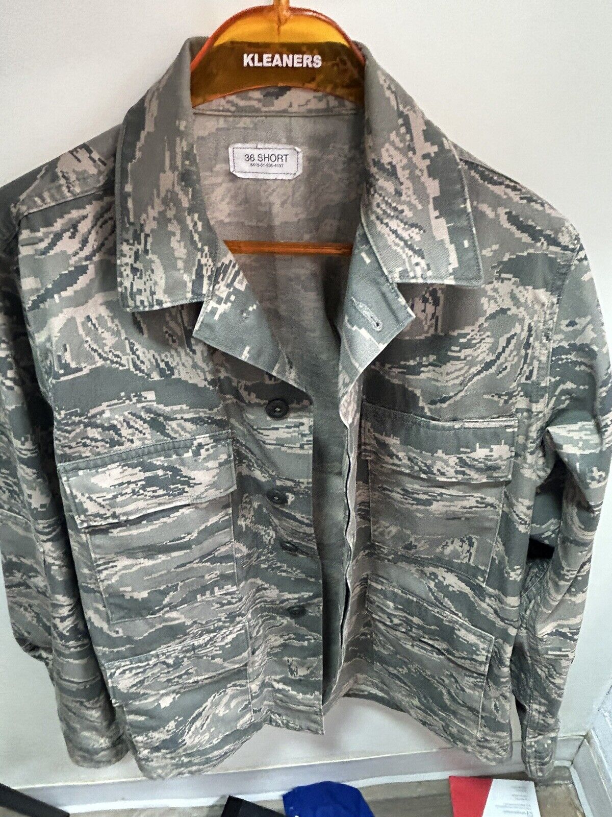 US Air Force Camouflage Camo Utility Jacket Coat Womens Size 36 Short