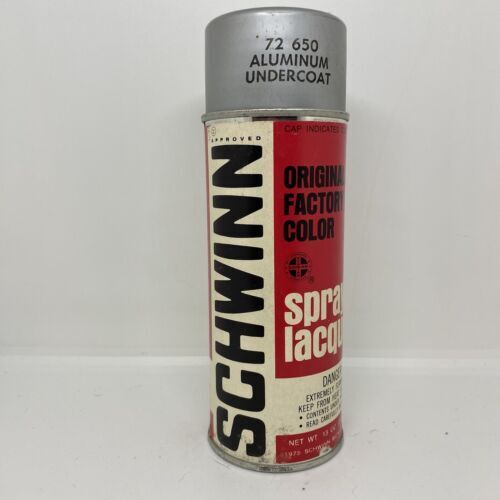 Vintage 1975 Schwinn Aluminum - 72 650 Paper Label Metal Lid Spray Paint Can