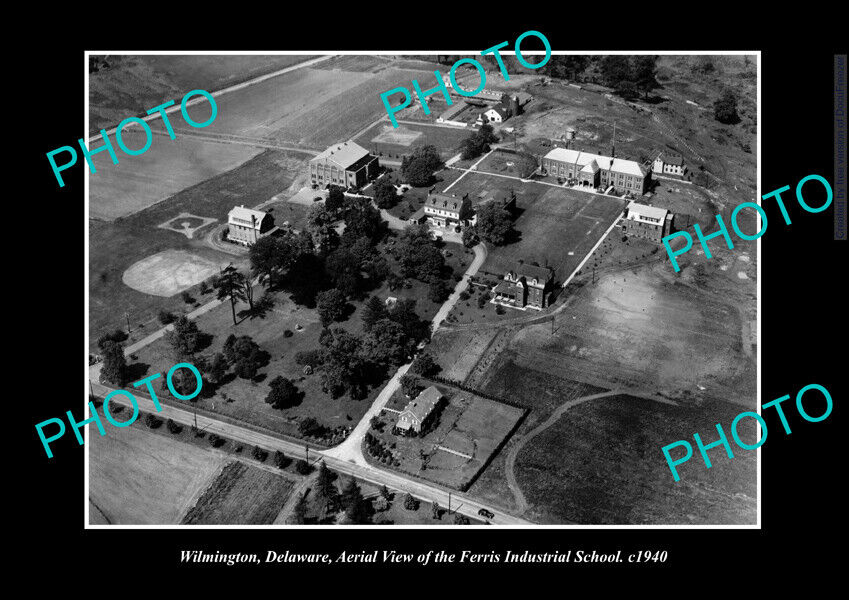 OLD LARGE HISTORIC PHOTO WILMINGTON DELAWARE, THE FERRIS SCHOOL c1940
