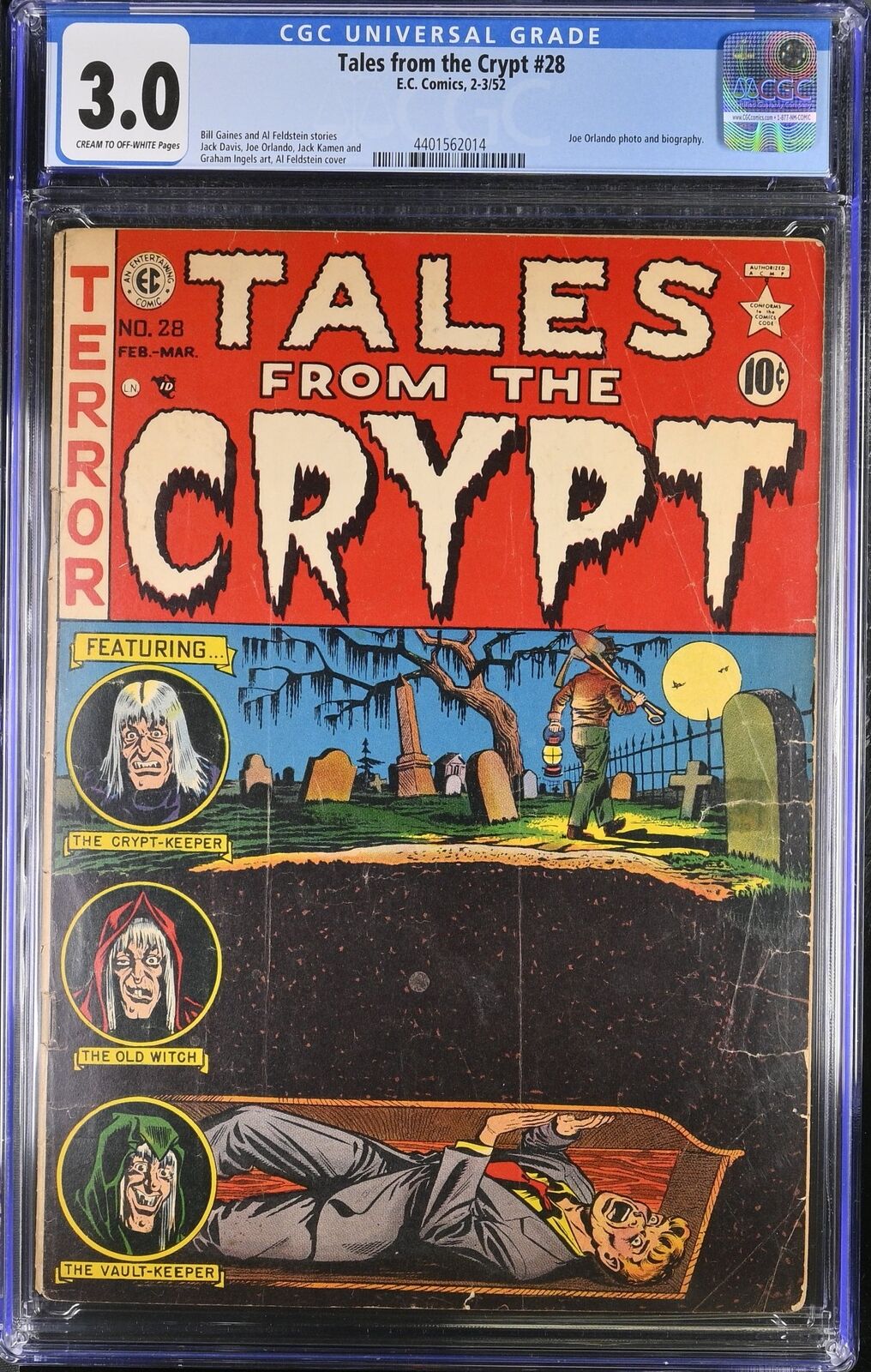 Tales From The Crypt #28 CGC GD/VG 3.0  Bargain In Death Al Feldstein Cover