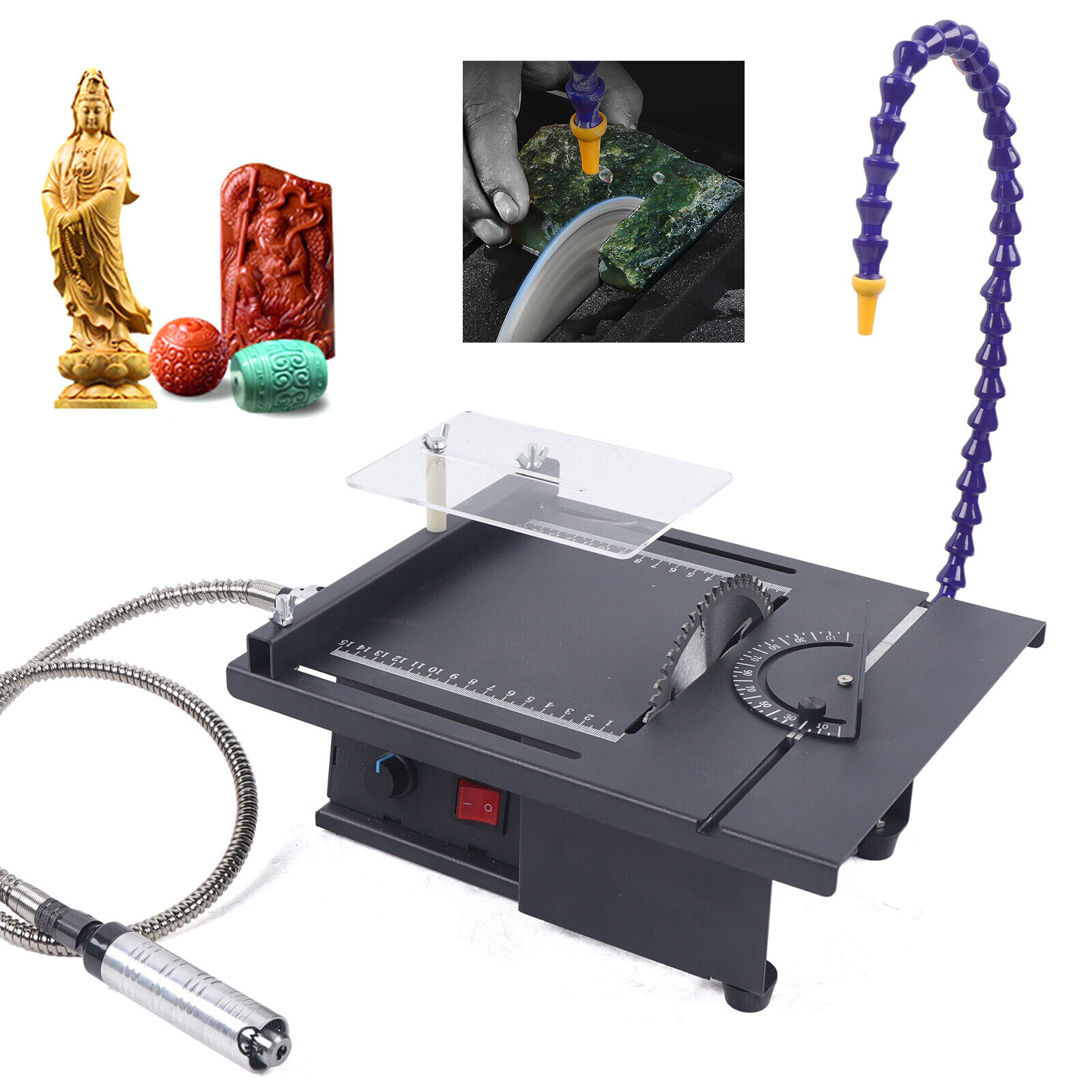 PortableTable Saw,Gem Jewelry Rock Polishing Tool,Jade Cutting Carving Machine