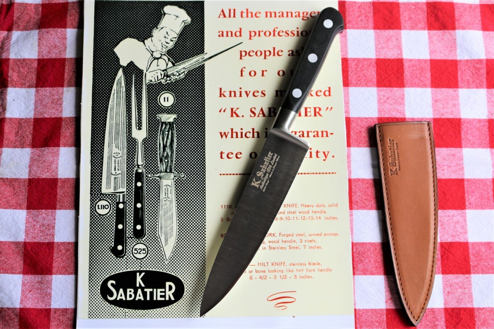 SABATIER 1834 Authentique 6 in Cooks Knife . new made in France 