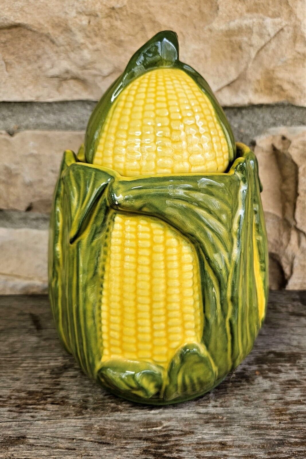 Shawnee Pottery Corn King Cookie Jar Canister USA 10 1/2\